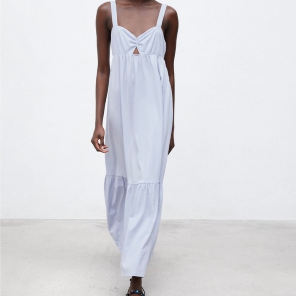 Zara Light Blue Maxi Dress - Picture 10 of 11